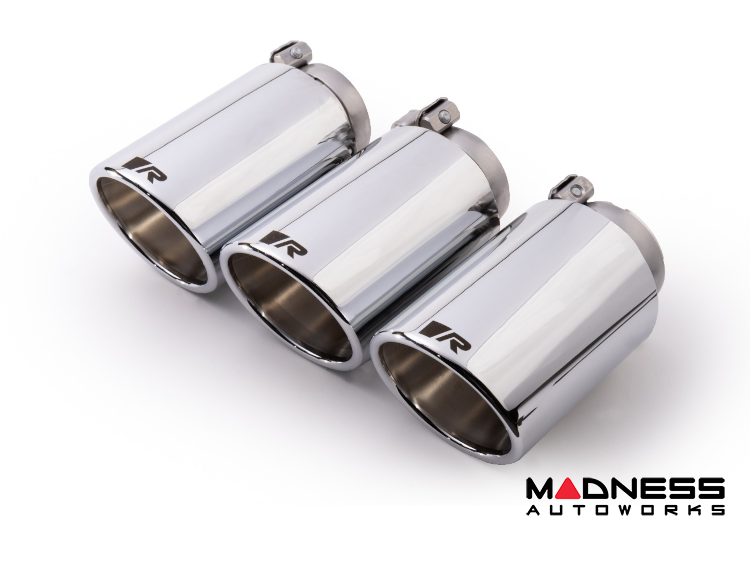 Honda Civic Performance Exhaust - Remus - Tail Pipe Set, Triple Tip, 102mm Angled w/Adj Clamp - Chrome - 2.0T - 2018 Honda Civic Performance Exhaust - Remus - Tail Pipe Set, Triple Tip, 102mm Angled w/Adj Clamp - Chrome - 2.0T - 2018